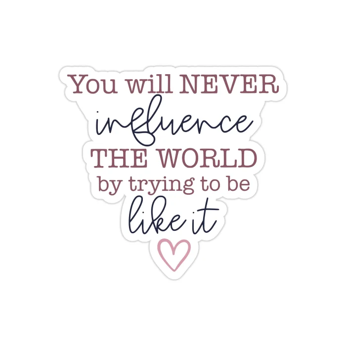Influence the World Full Color Vinyl Decal – Custom Size – Sports ...