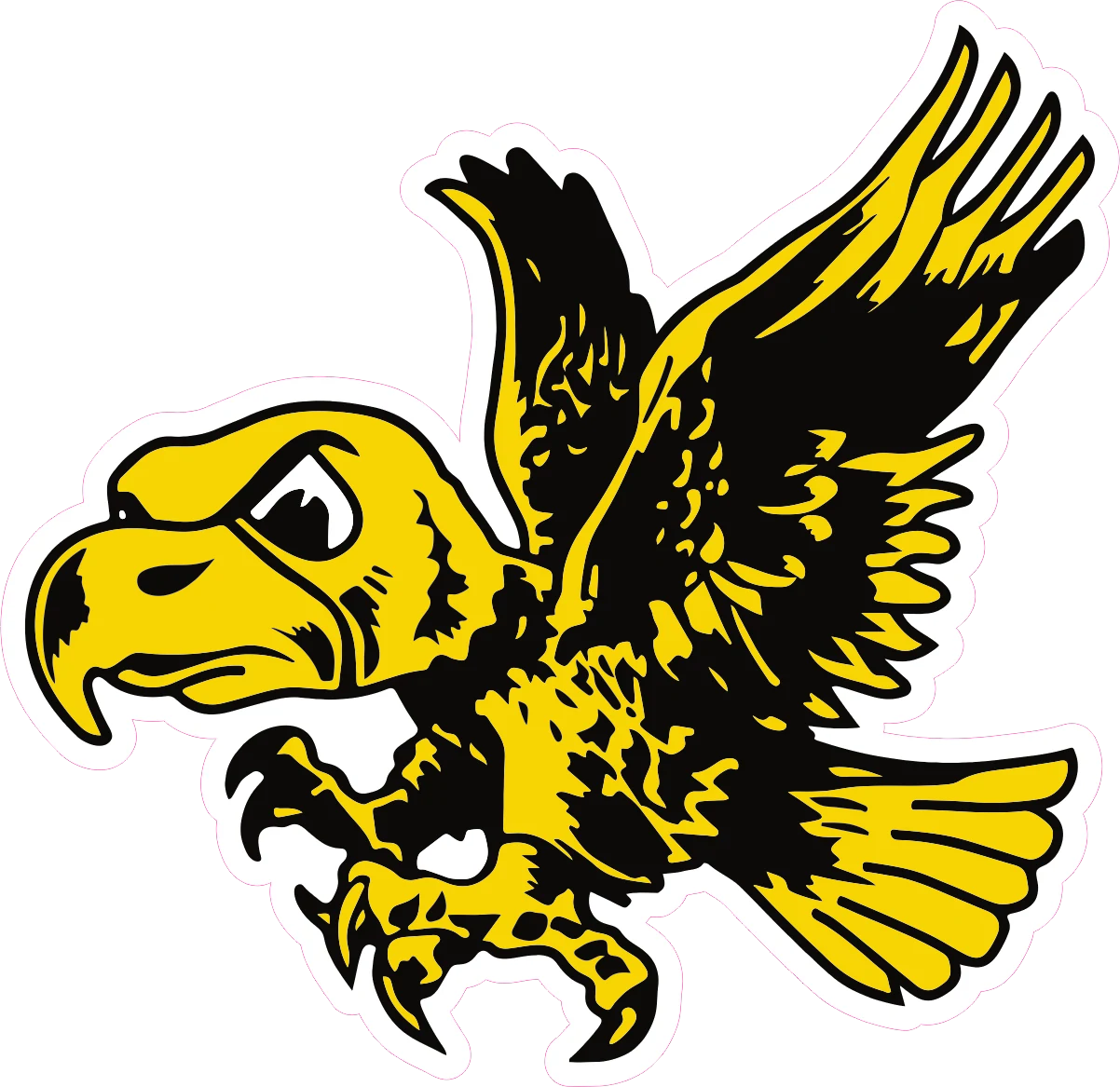Iowa Hawkeyes - Hawk - Iron On DTF Transfer - Custom Size