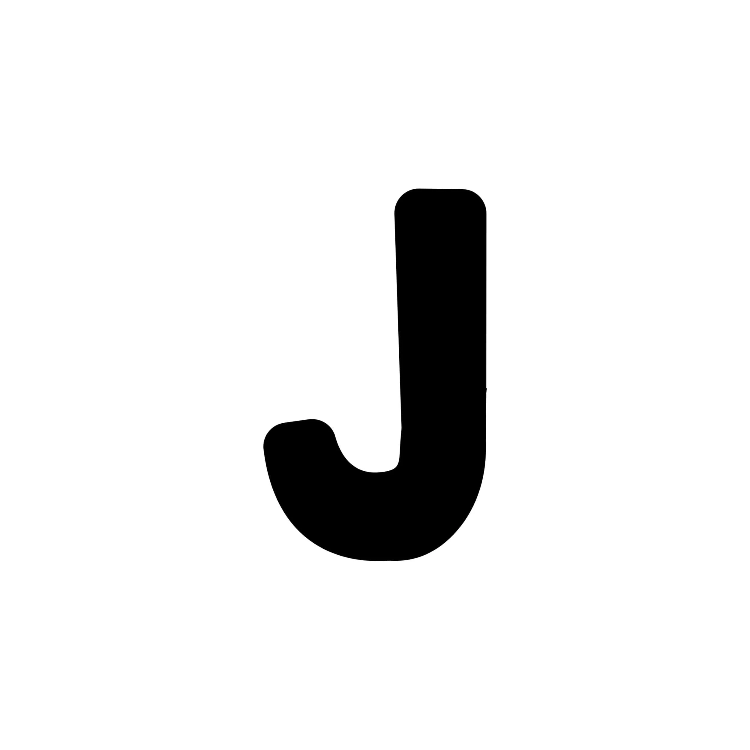 J - Alphabet - Vinyl Decal - Custom Size