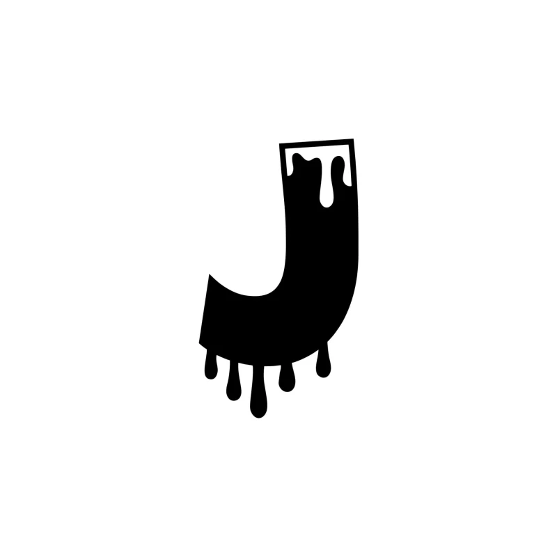 J - Alphabet - Vinyl Decal - Custom Size