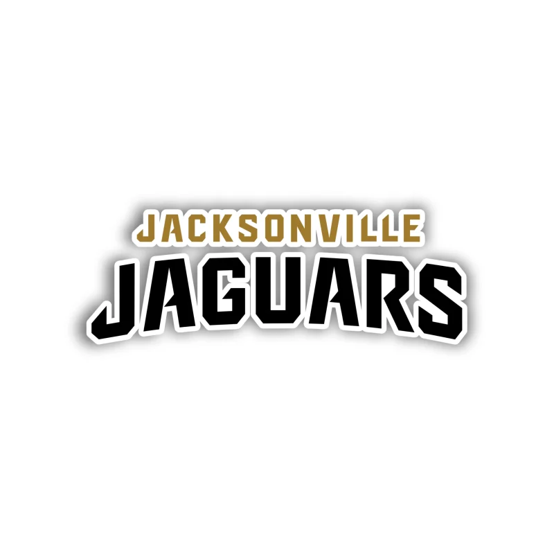 Jacksonville Jaguars - Name - Full Color Vinyl Sticker - Custom Size