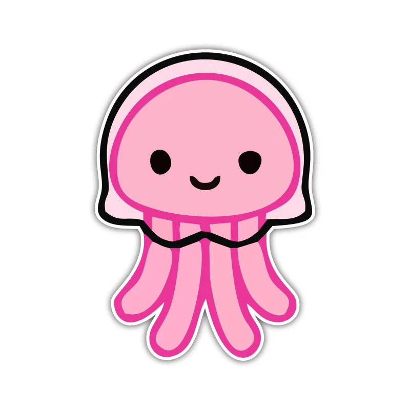 Jellyfish - Full Color Vinyl Sticker - Custom Size
