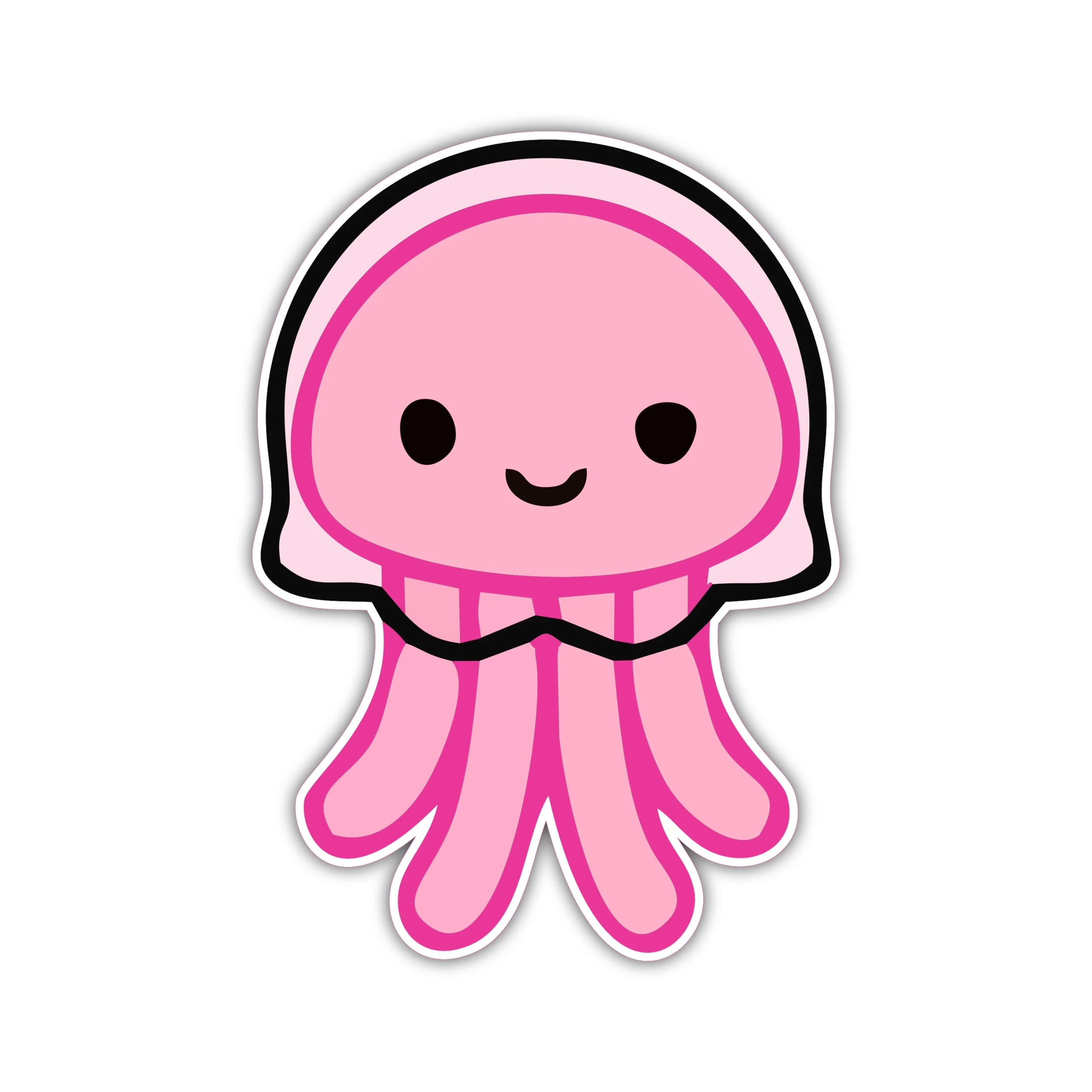 Jellyfish - Full Color Vinyl Sticker - Custom Size