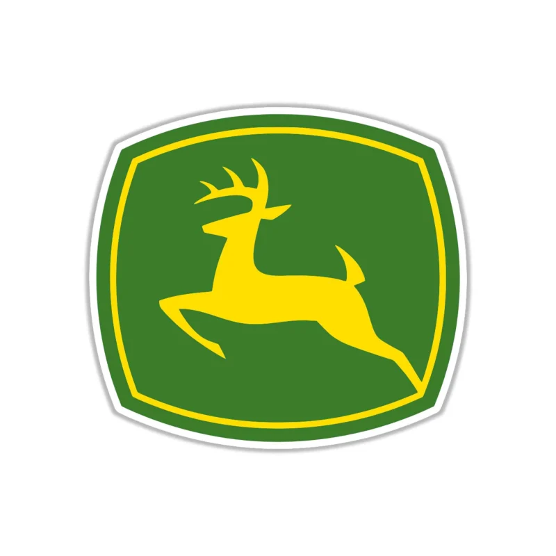 John Deere - Green and Yellow - Full Color Vinyl Sticker - Custom Size