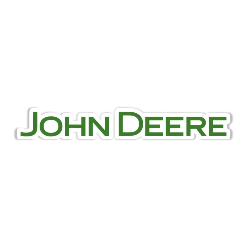 John Deere - Green name - Full Color Vinyl Sticker - Custom Size