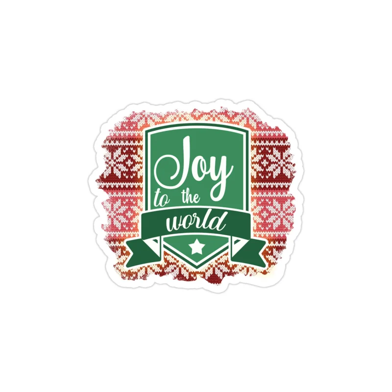 Joy To The World Full Color Vinyl Sticker - Custom Size