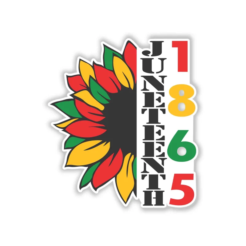 Juneteenth Full Color Vinyl Decals - Custom Size