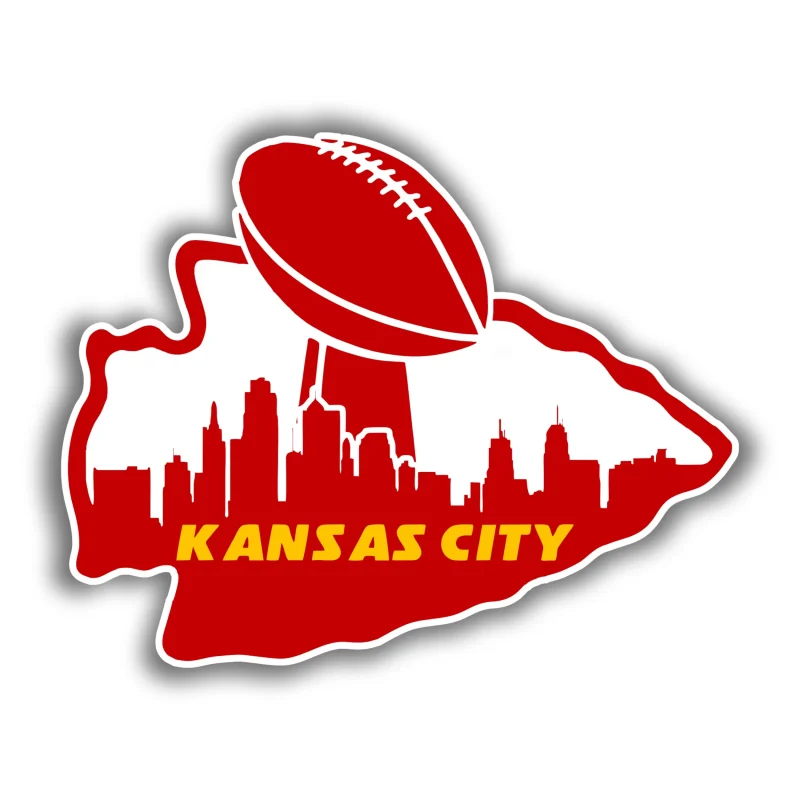 Kansas City Chiefs- Full Color Vinyl Sticker - Custom Size