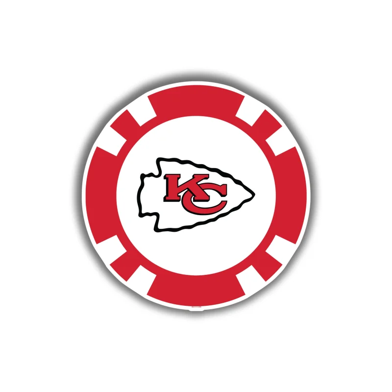 Kansas City Chiefs - Poker Chip - Temporary Tattoo