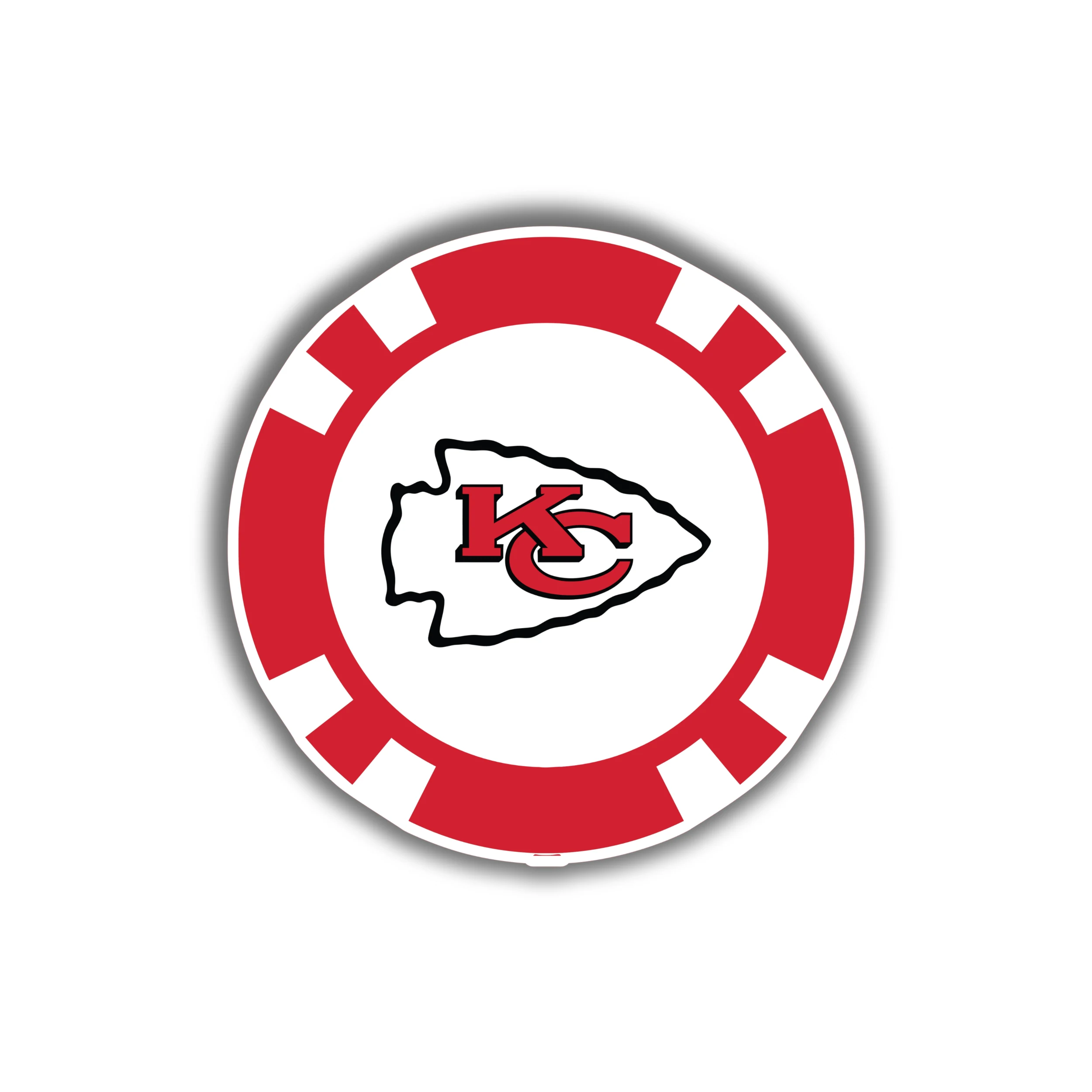 Kansas City Chiefs - Poker Chip - Temporary Tattoo