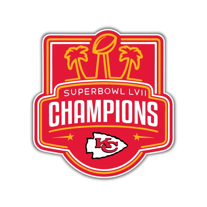 Kansas City Chiefs- Superbowl Champions - Full Color Vinyl Sticker - Custom Size