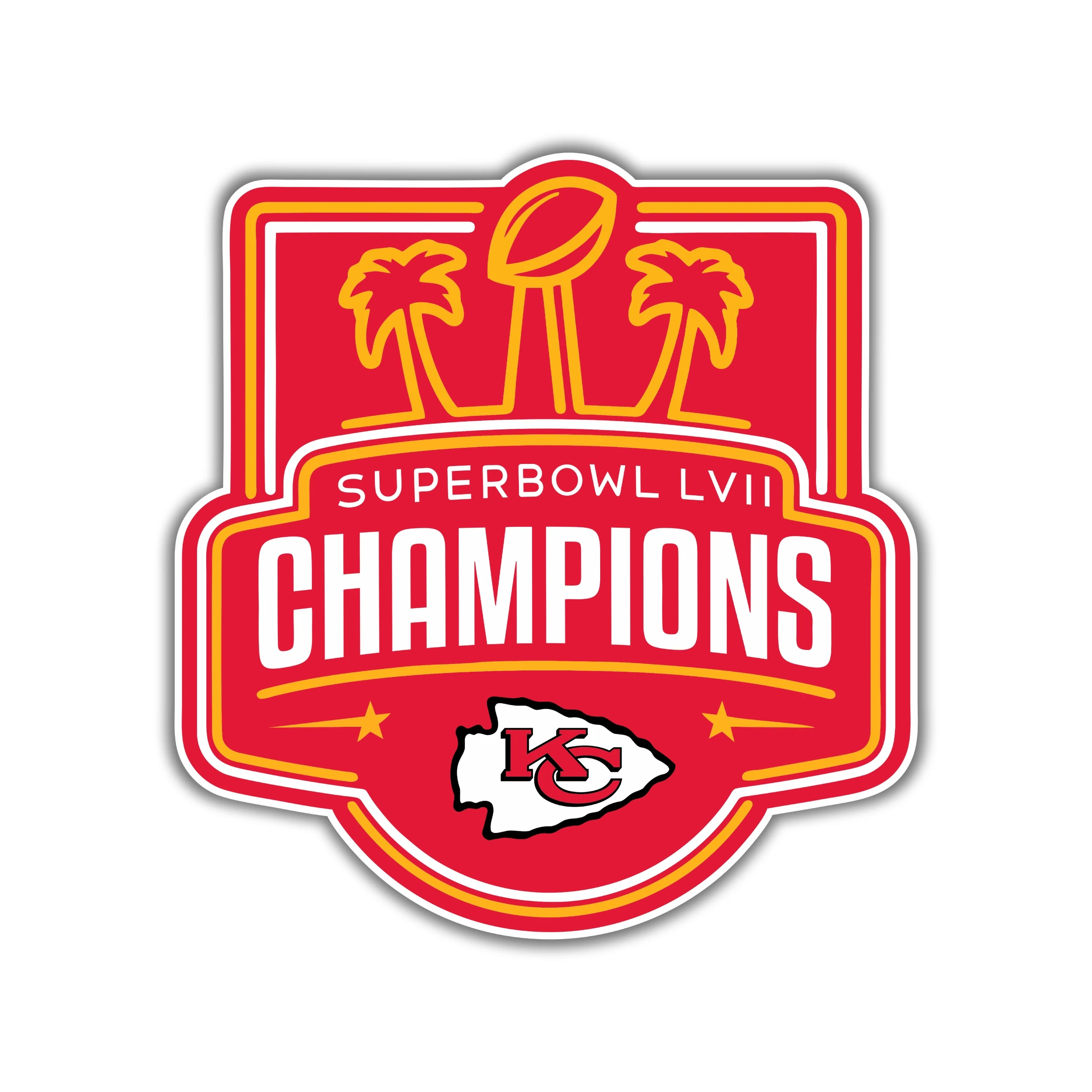 Kansas City Chiefs- Superbowl Champions - Full Color Vinyl Sticker - Custom Size