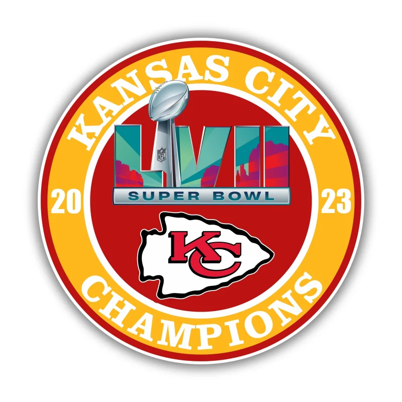 Kansas City Chiefs- Superbowl Champions - Full Color Vinyl Sticker - Custom Size