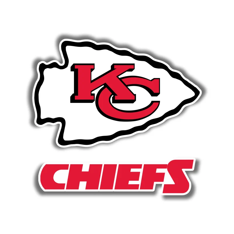 Kansas City Chiefs - White Arrow With Name - Temporary Tattoo