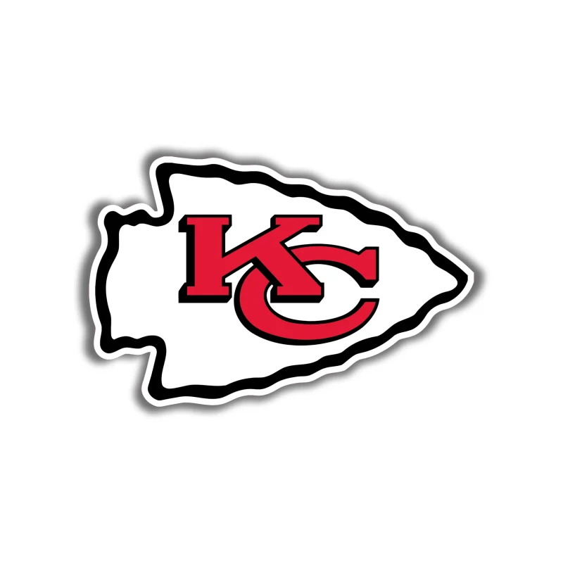 Kansas City Chiefs White Arrowhead - Iron On DTF Transfer - Custom Size