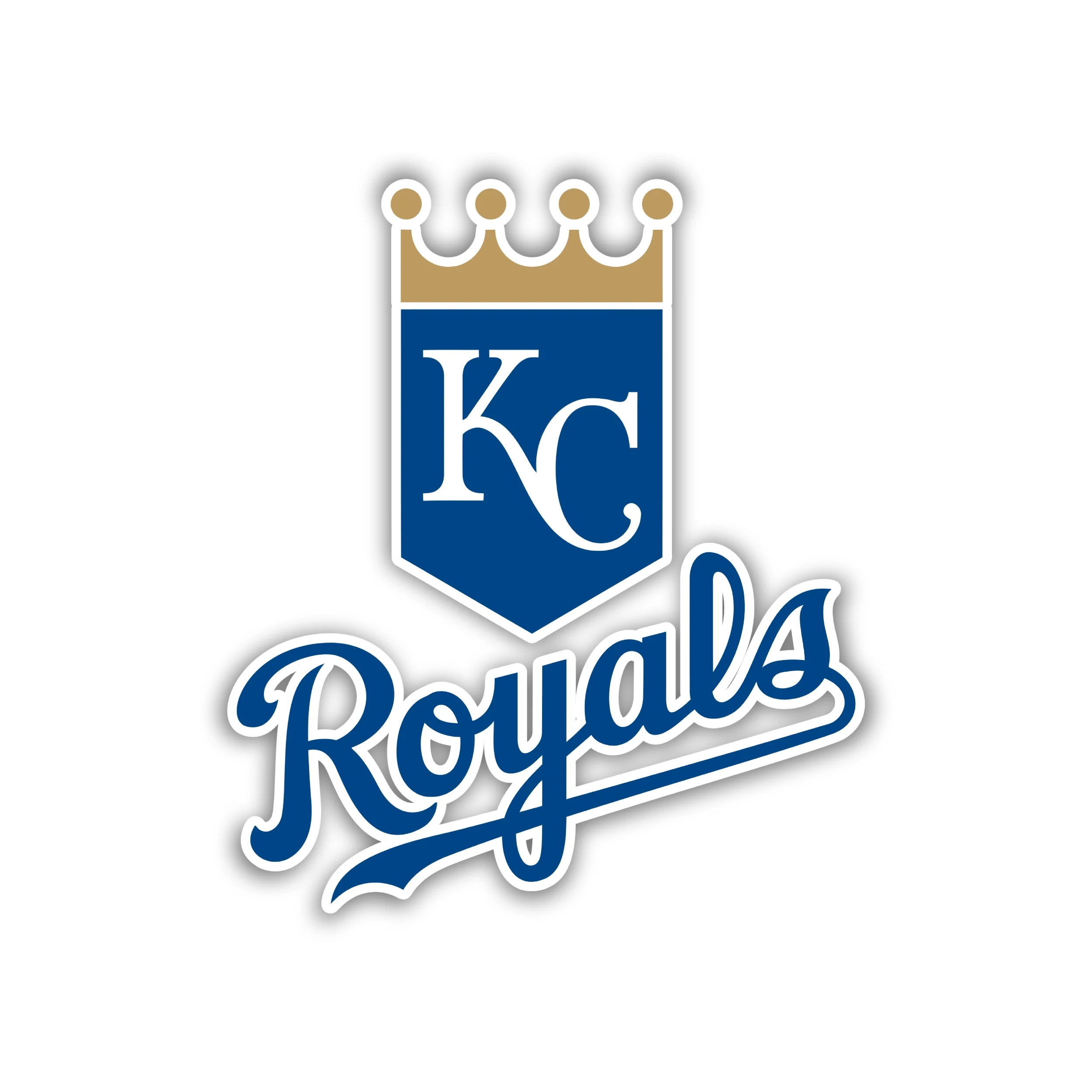 Kansas City Royals - Shield with Royals - Iron On DTF Transfer - Custom Size