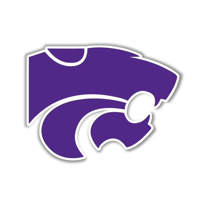 Kansas State Wildcats Full Color Purple Vinyl Decal - Custom Size