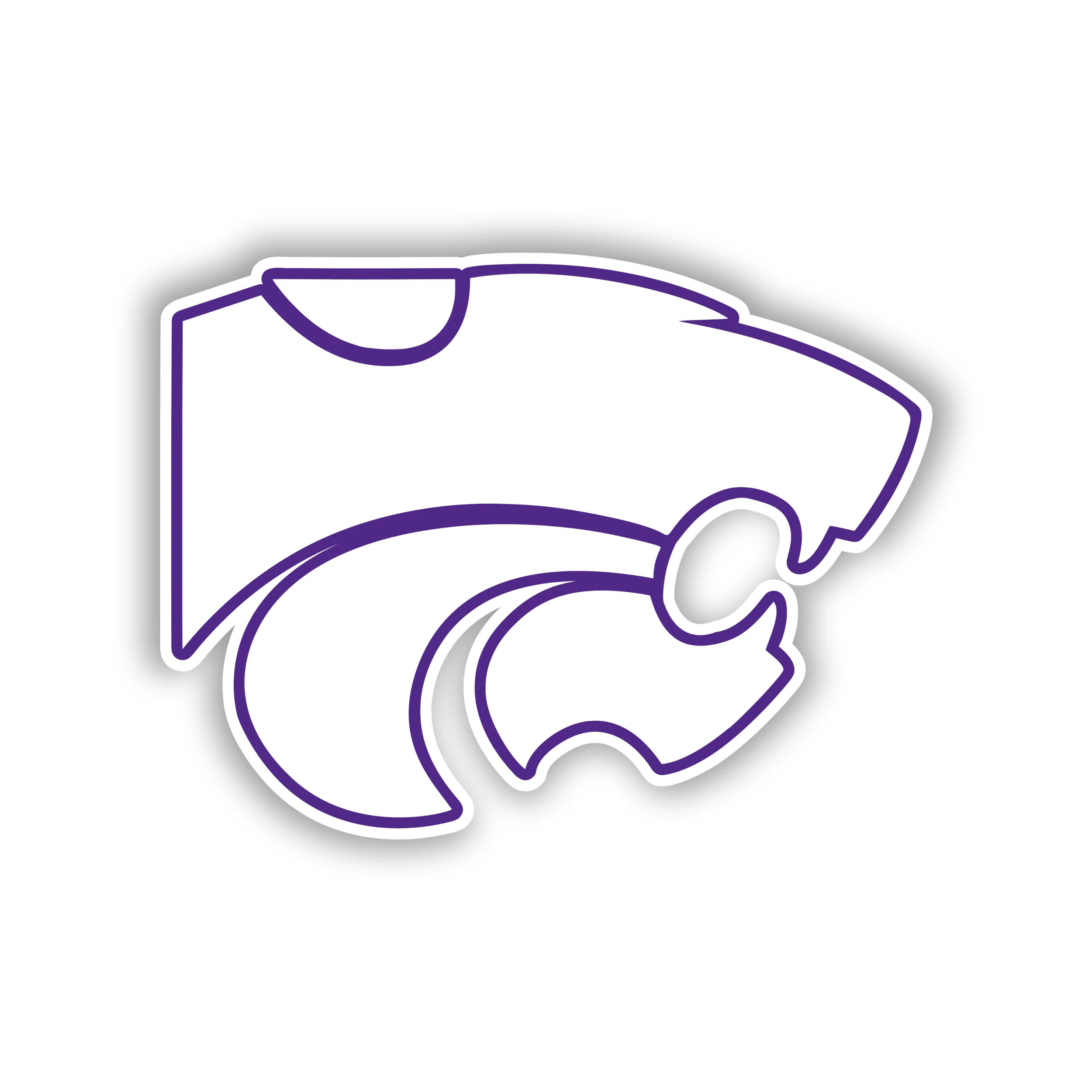 Kansas State Wildcats - White Head - Iron On DTF Transfer - Custom Size