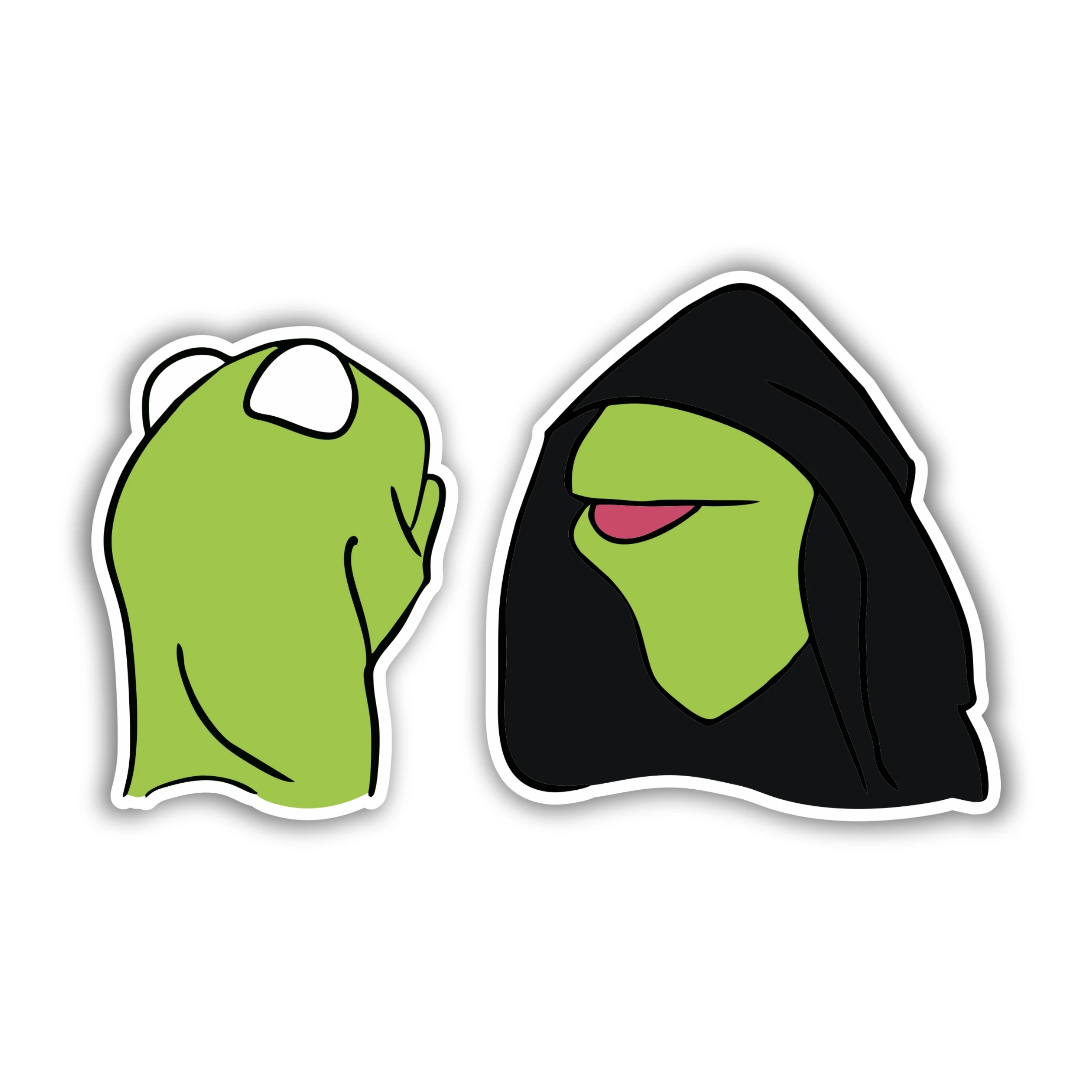 Kermit- Double - Full Color Vinyl Decal - Custom Size