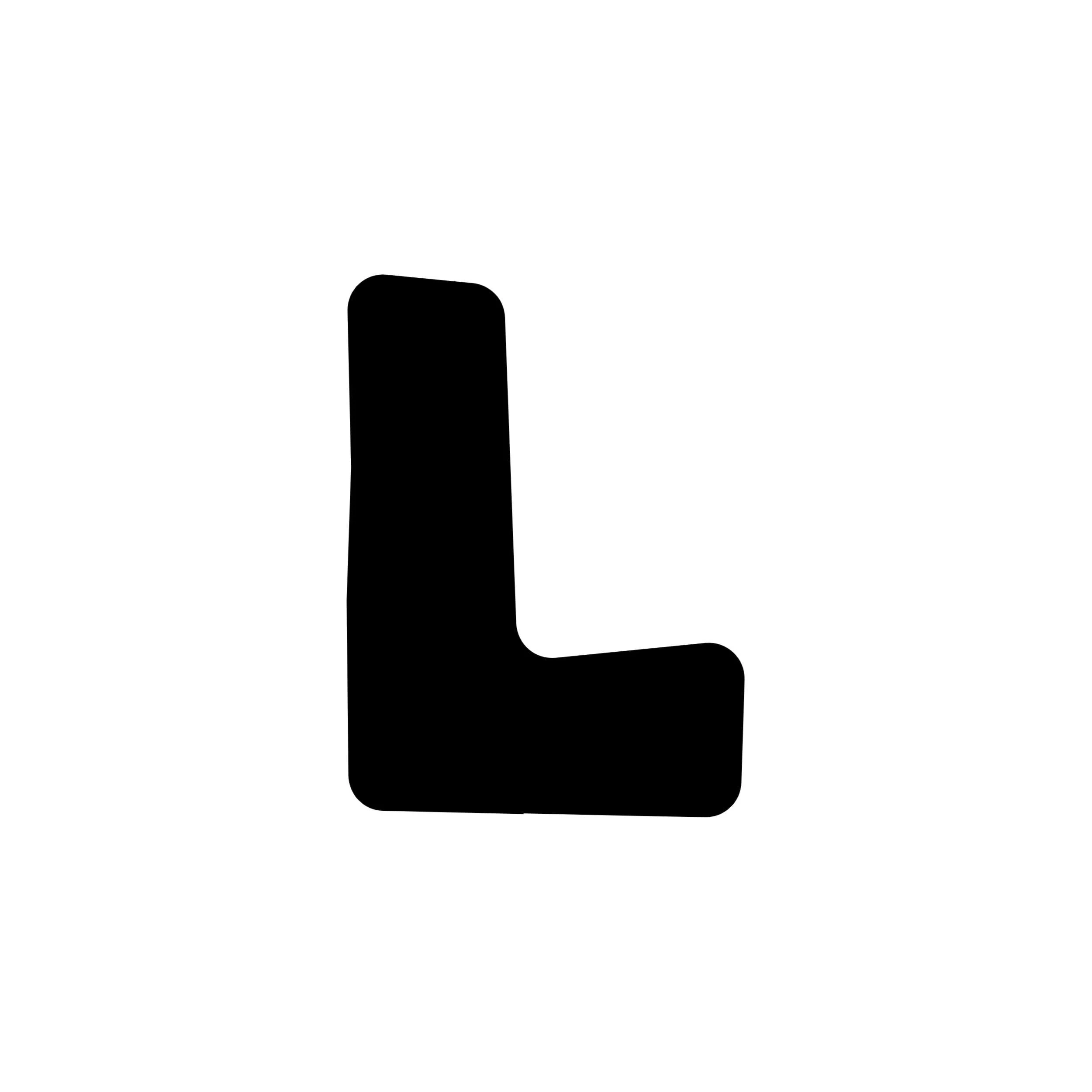 L - Alphabet - Vinyl Decal - Custom Size