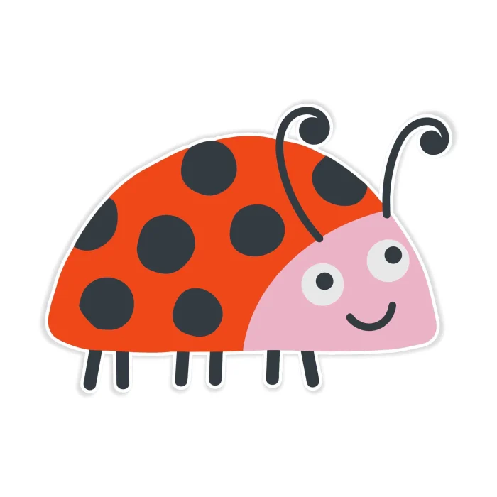 Ladybug Full Color Vinyl Decal – Custom Size – Sports Stickers USA