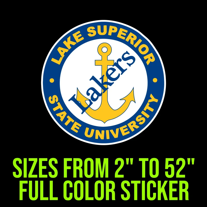 Lake Superior State University Full Color Vinyl Decal - Custom Size