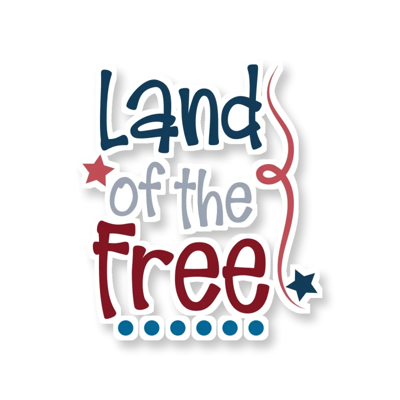 Land of the Free - Iron On DTF Transfer - Custom Size