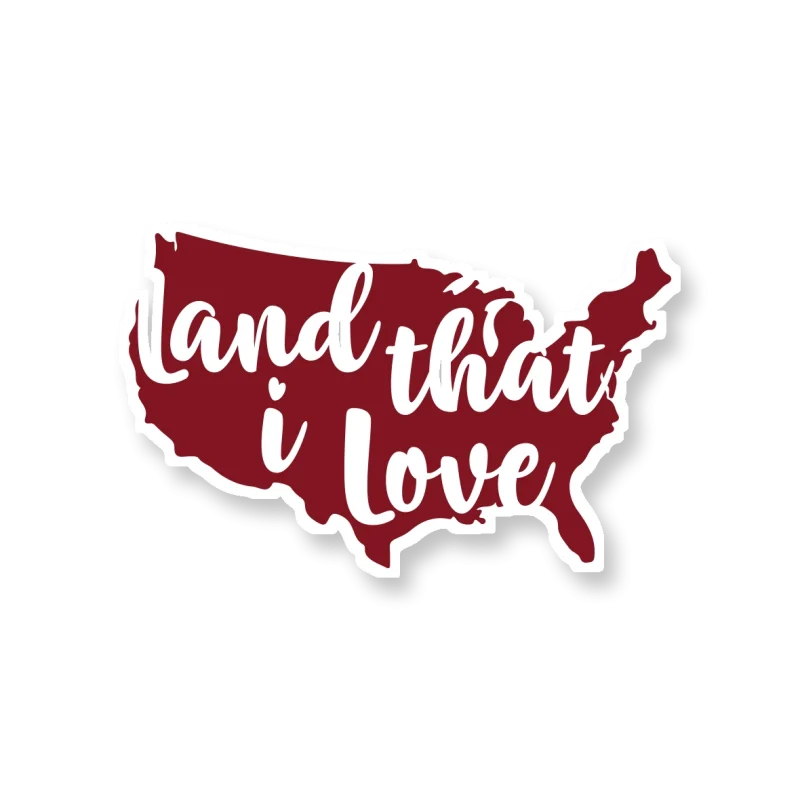 Land that I Love - Full Color Vinyl Sticker - Custom Size