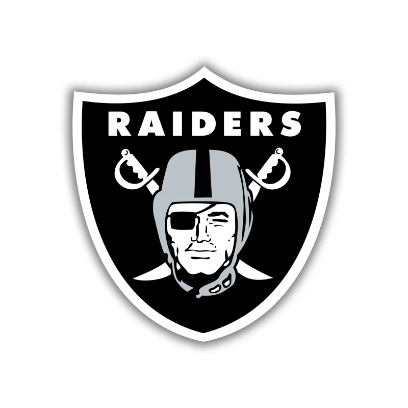 Las Vegas Raiders Full Color Vinyl Sticker - Custom Size