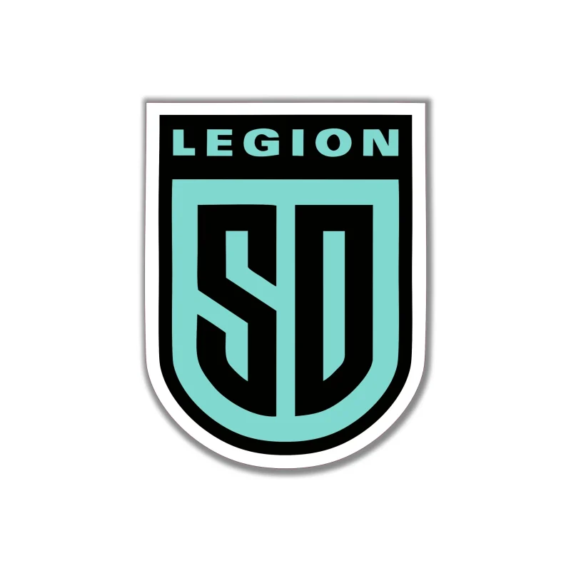 Legion SD - tiffany blue and black - Full Color Vinyl Decal