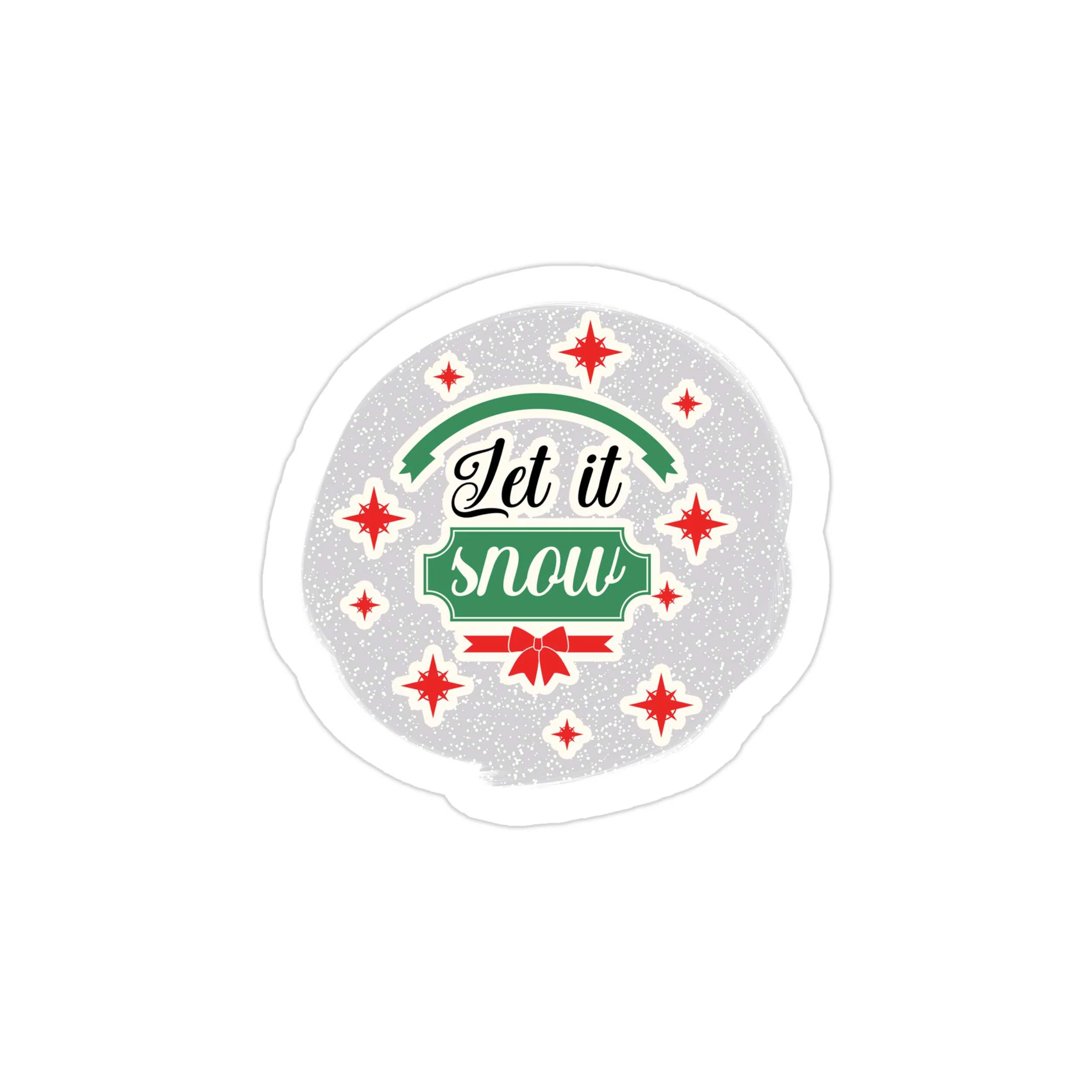 Let It Snow Full Color Vinyl Sticker - Custom Size