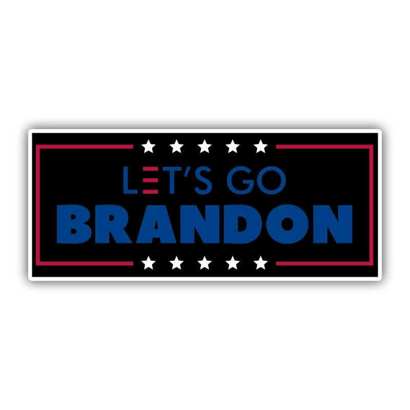 Let's Go Brandon Full Color Vinyl Decal - Custom Size