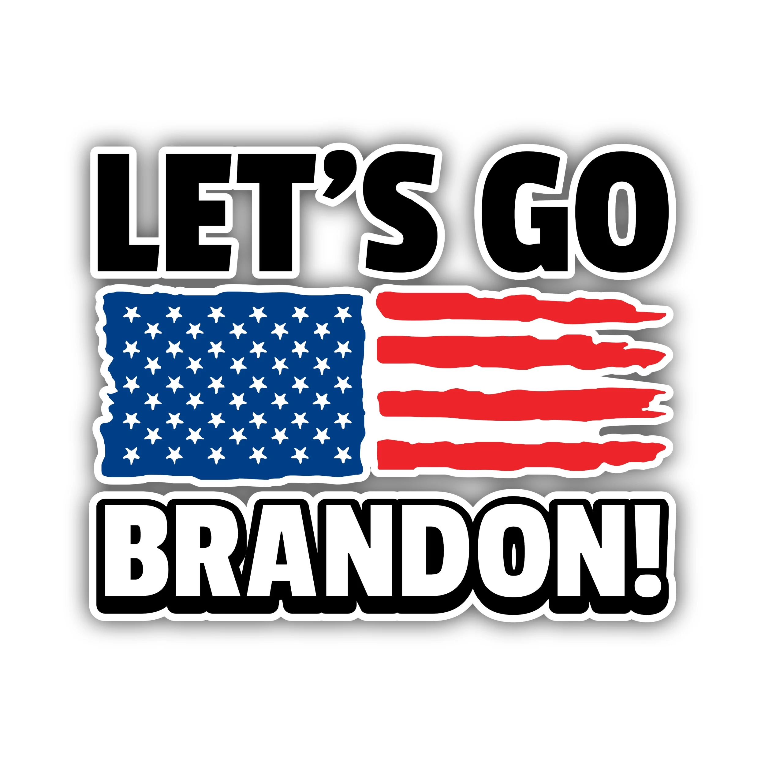 Let's Go Brandon Full Color Vinyl Decal - Custom Size