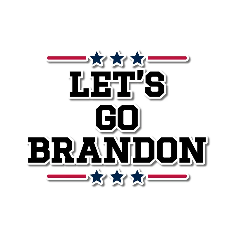 Let's Go Brandon Full Color Vinyl Decal - Custom Size
