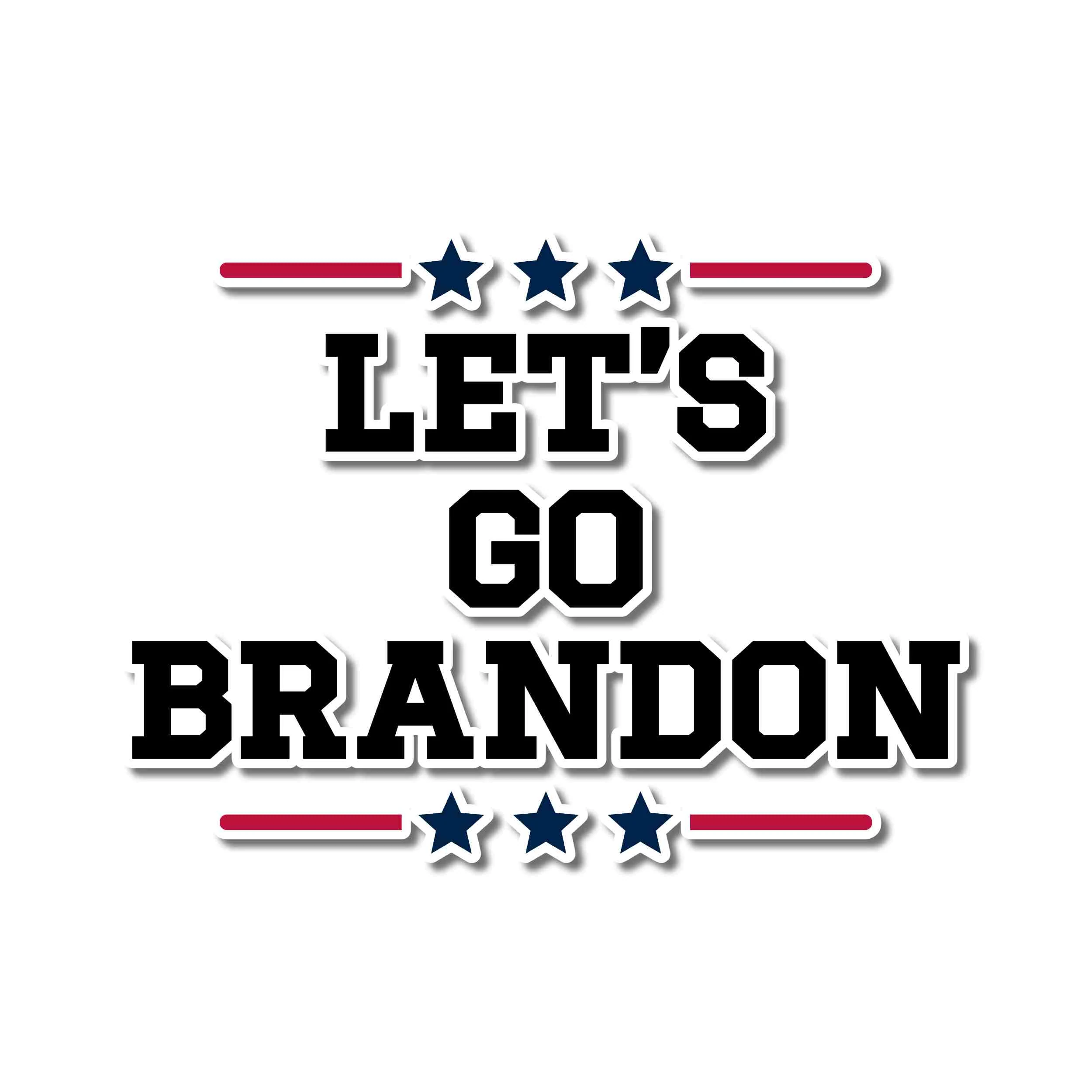 Let's Go Brandon Full Color Vinyl Decal - Custom Size