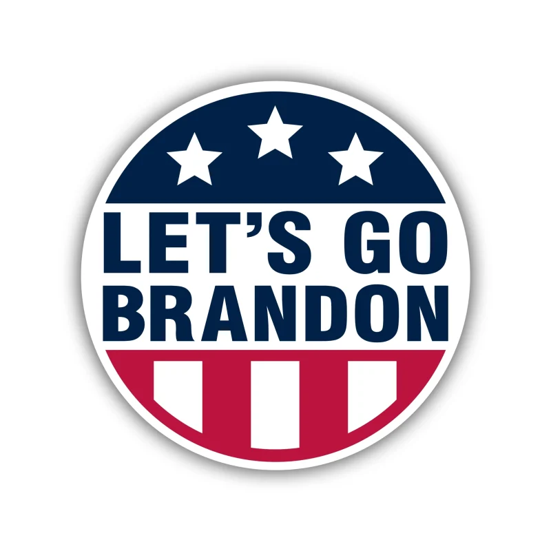 Let's Go Brandon Full Color Vinyl Decal - Custom Size