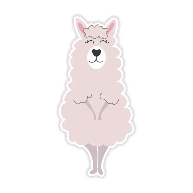 Llama Full Color Vinyl Decal - Custom Size
