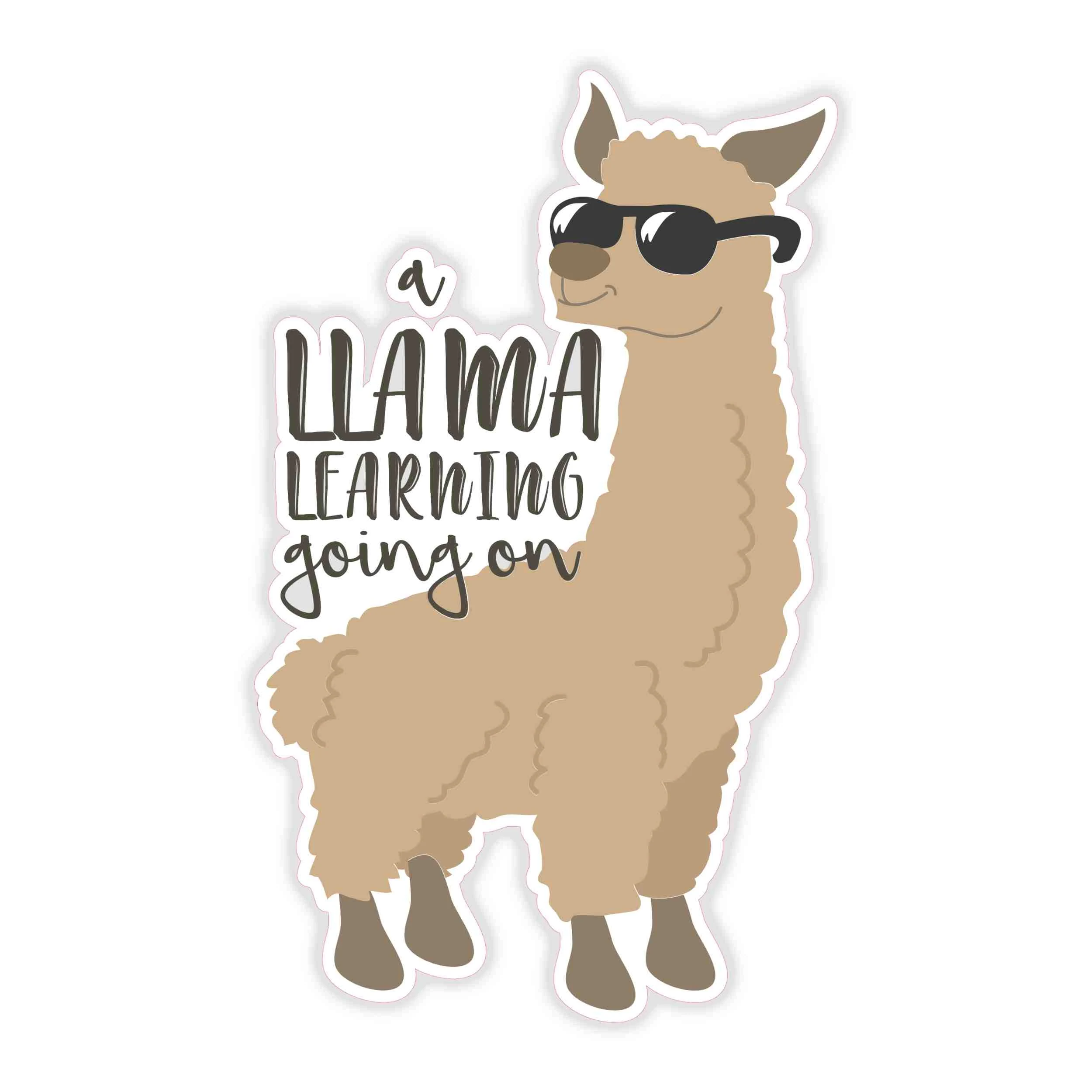Llama Full Color Vinyl Decal - Custom Size