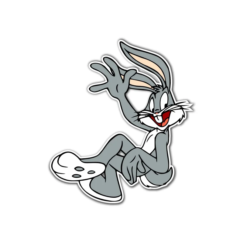 Looney Tunes - Bugs Bunny - Full Color Vinyl Sticker - Custom Size