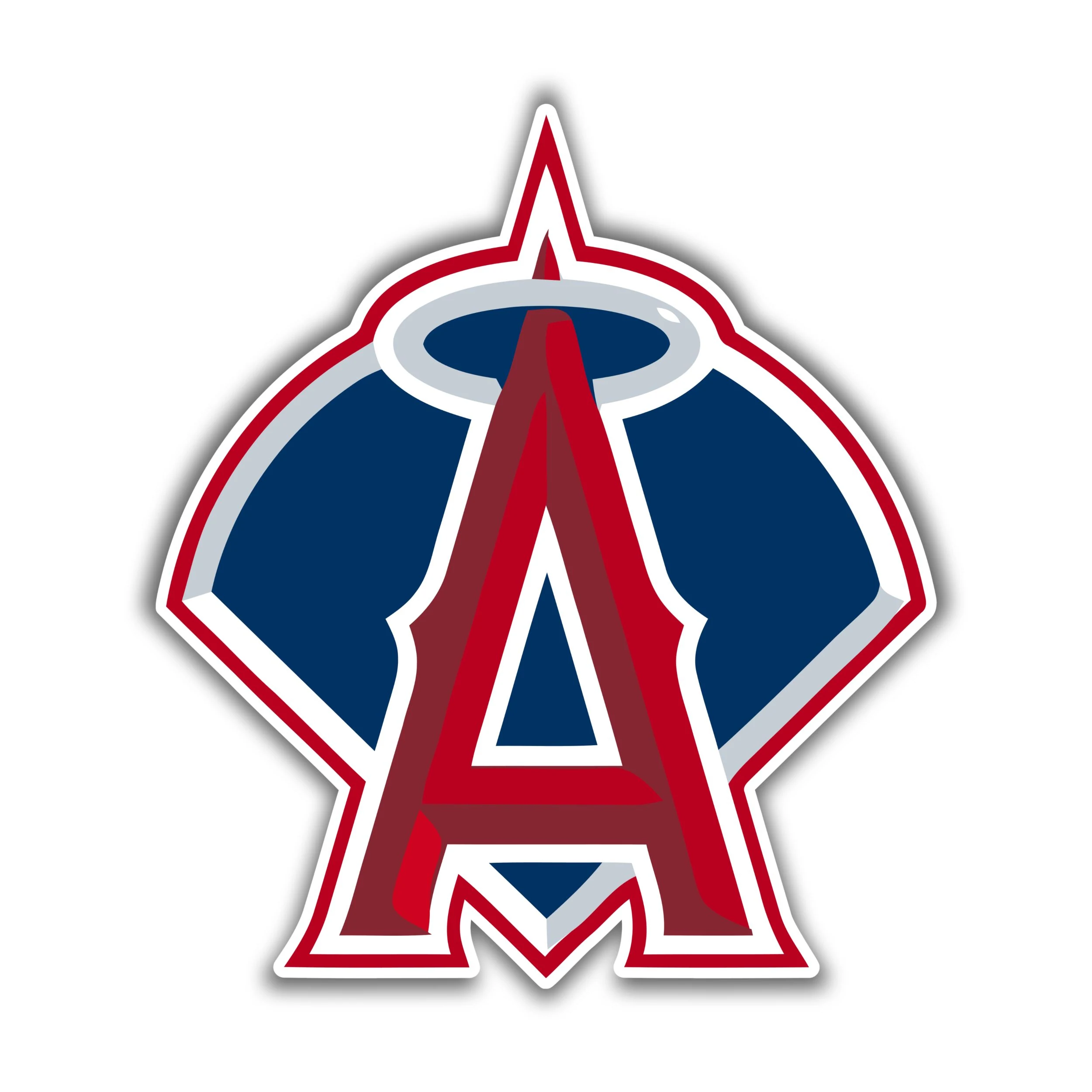 Los Angeles Angels - A With Plate - Full Color Vinyl Sticker - Custom Size