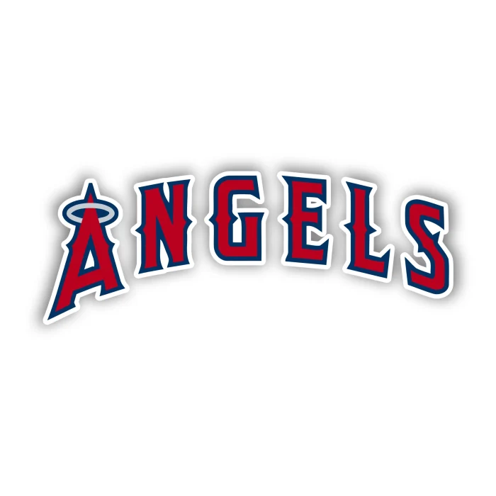 Los Angeles Angels – Angels Curved – Temporary Tattoo – Sports Stickers USA