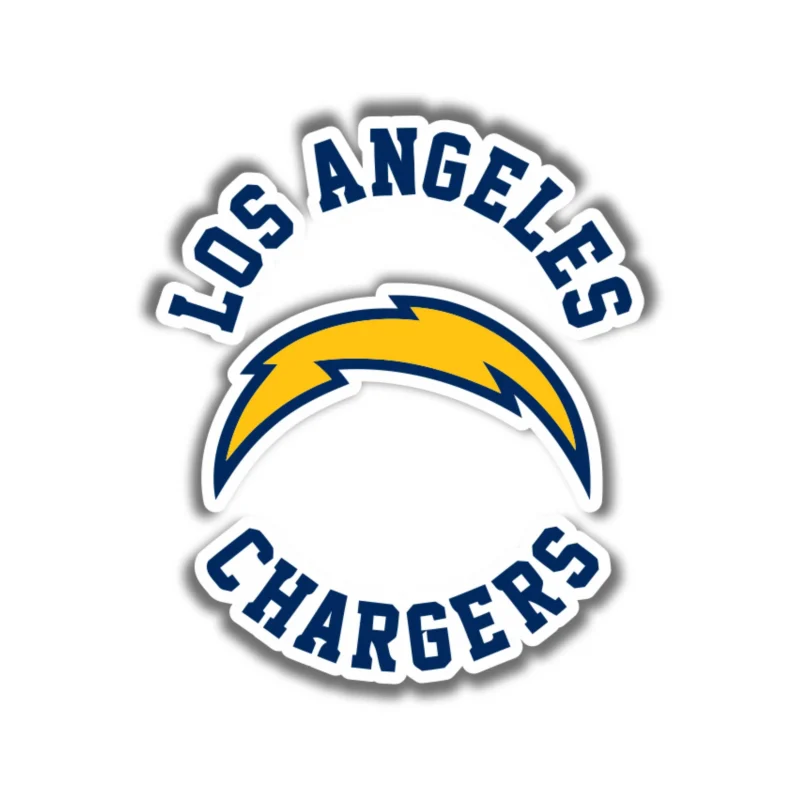 Los Angeles Chargers - Name with Logo - Iron On DTF Transfer - Custom Size