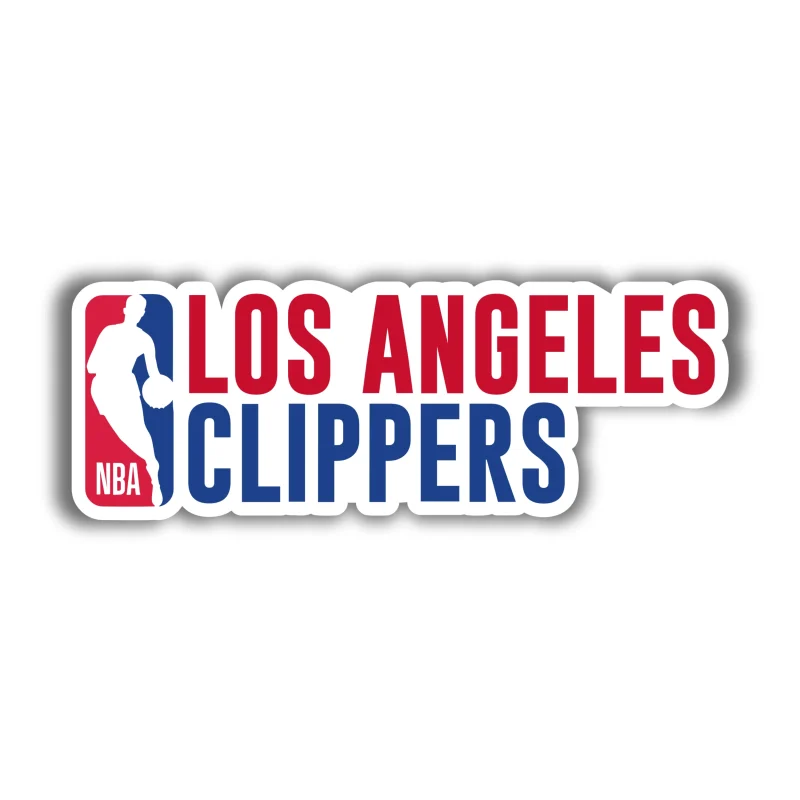 Los Angeles Clippers - NBA Logo With Name - Temporary Tattoo
