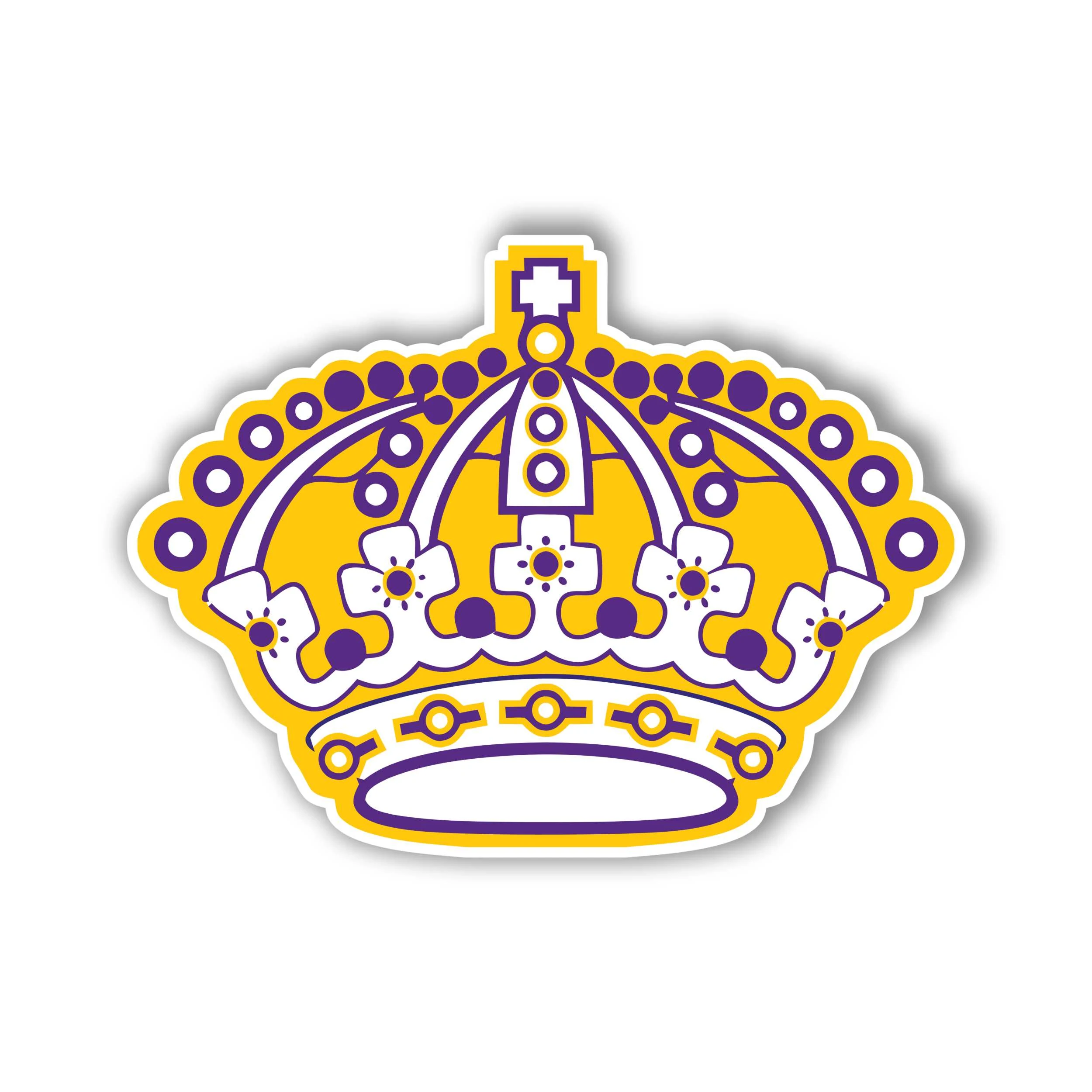 Los Angeles Kings - Crown - Full Color Vinyl Sticker - Custom Size
