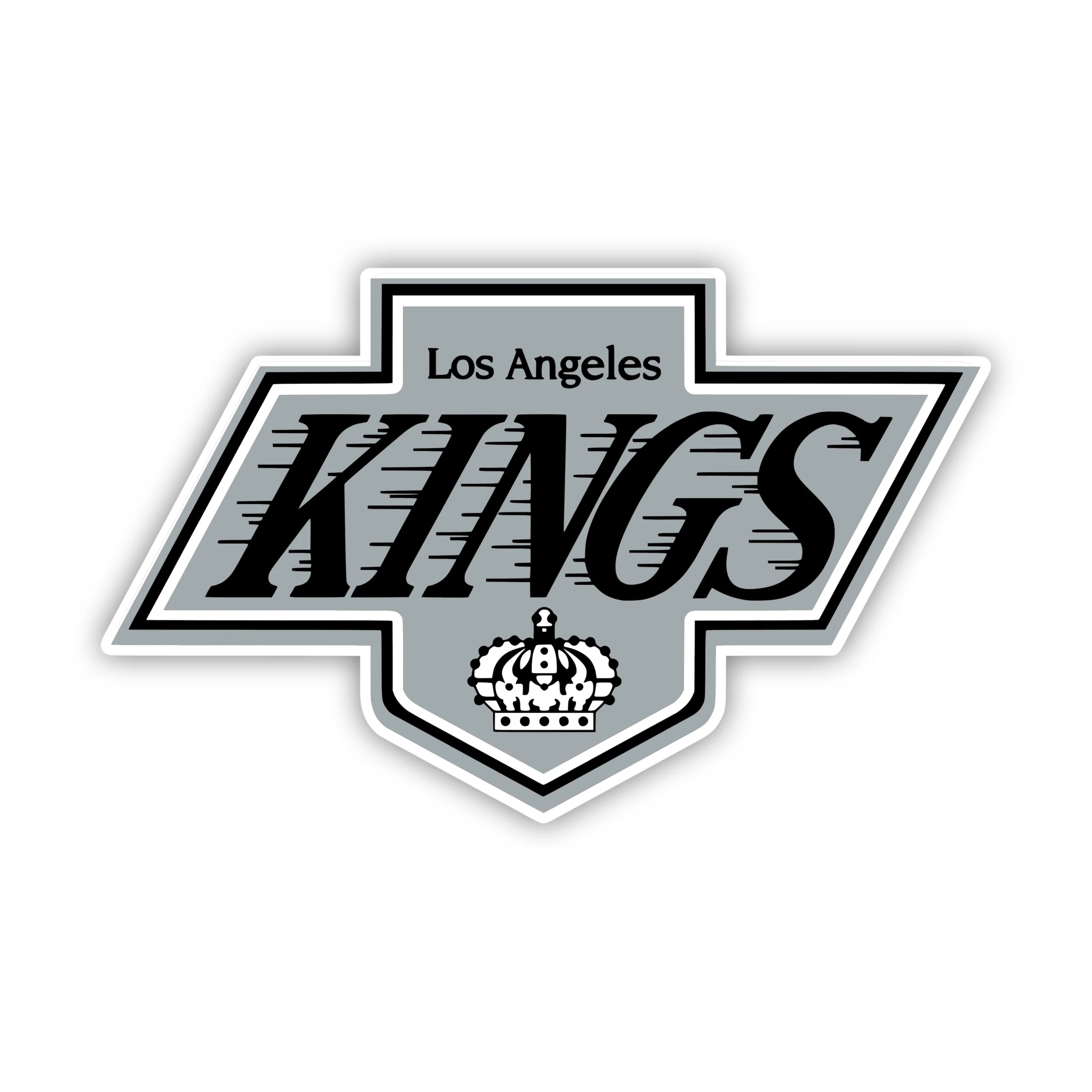 Los Angeles Kings - Gray Background With Kings - Iron On DTF Transfer - Custom Size