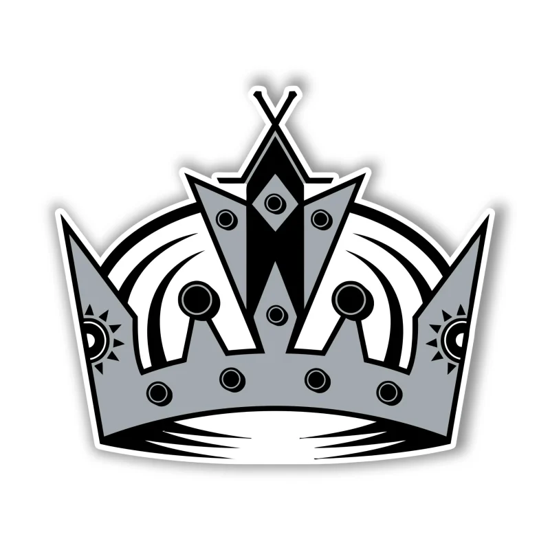 Los Angeles Kings - Gray Crown - Full Color Vinyl Sticker - Custom Size