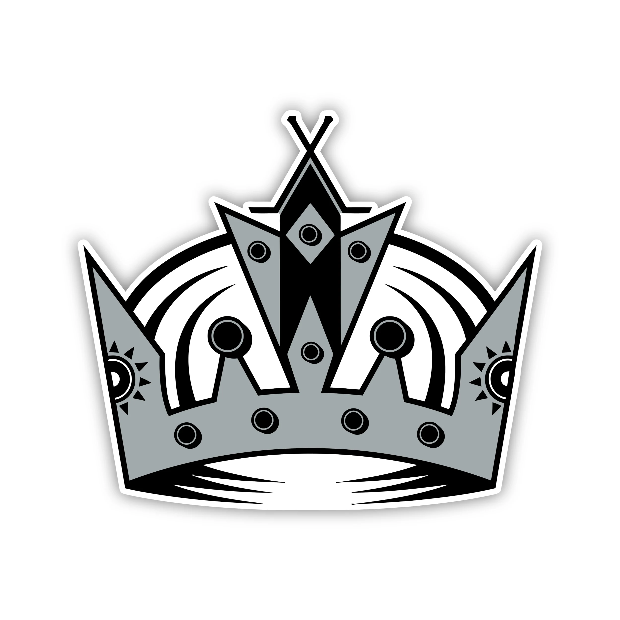 Los Angeles Kings - Gray Crown - Iron On DTF Transfer - Custom Size