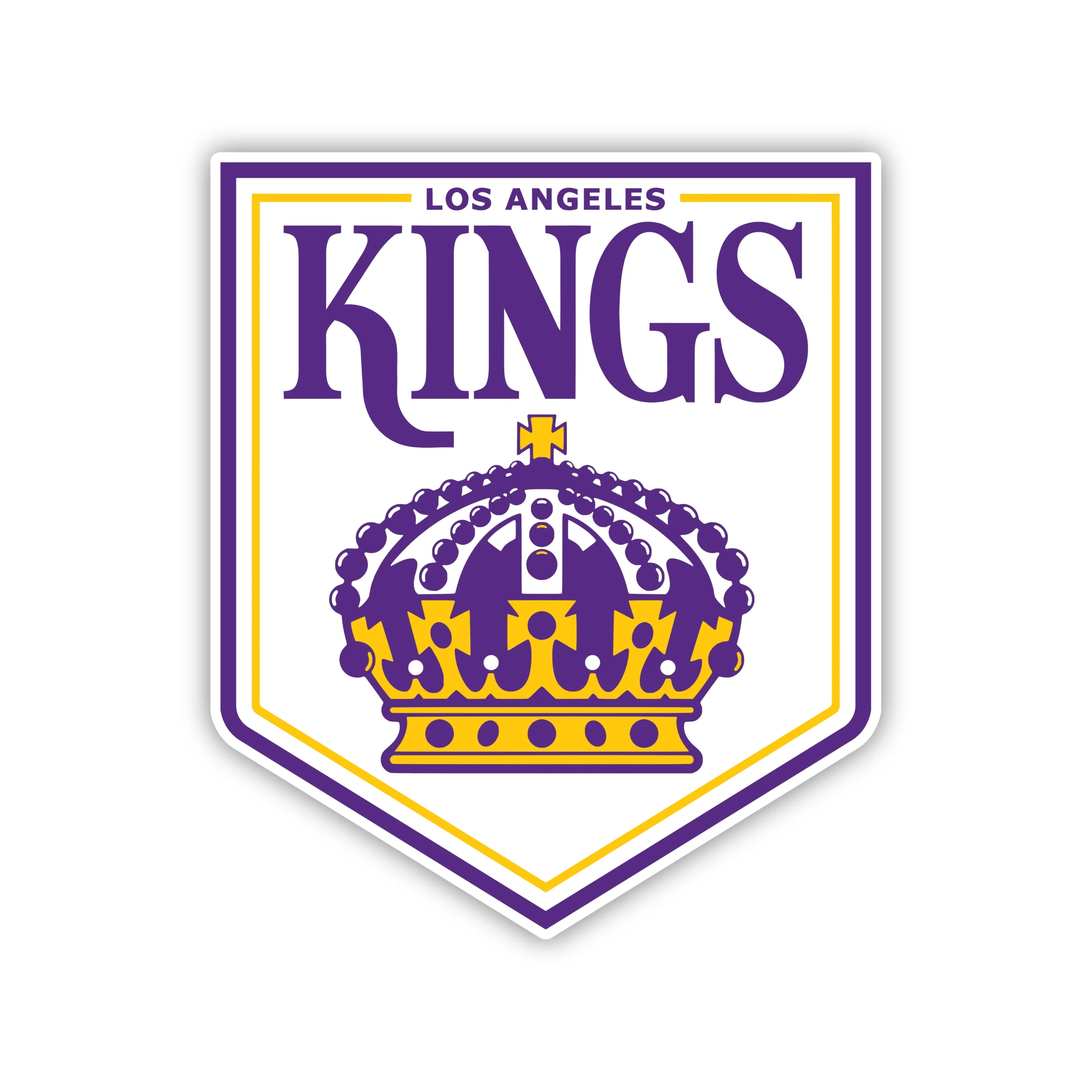 Los Angeles Kings - Kings With Crown - Iron On DTF Transfer - Custom Size
