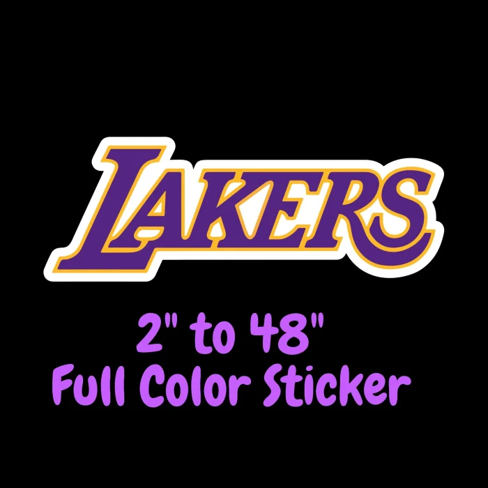 Los Angeles Lakers – Image 11 – Full Color Vinyl Sticker – Custom Size ...