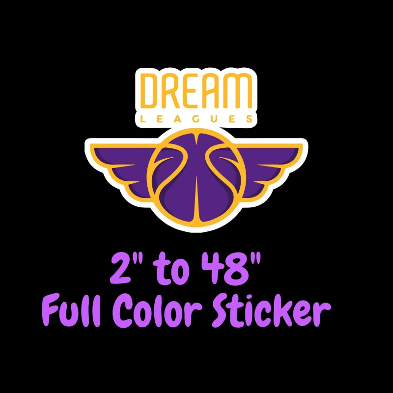 Los Angeles Lakers Full Color Vinyl Sticker - Custom Size
